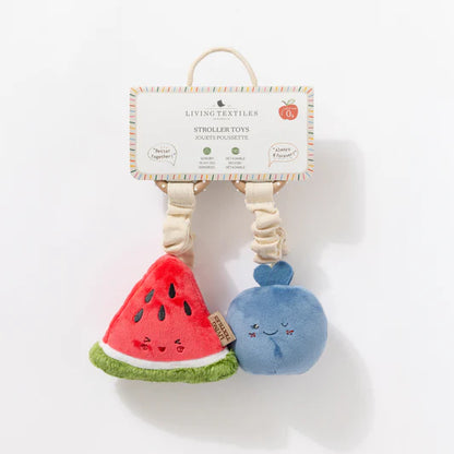 Living Textiles 2pk Stroller Toys Watermelon & Blueberry