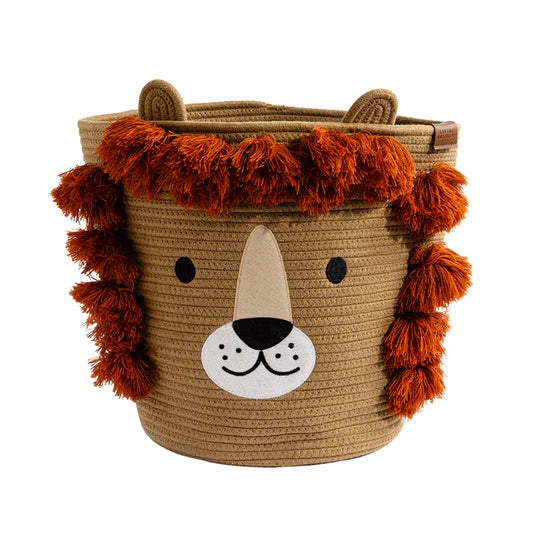 Living Textiles Cotton Rope Animal Hamper Lion