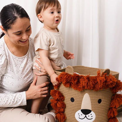 Living Textiles Cotton Rope Animal Hamper Lion