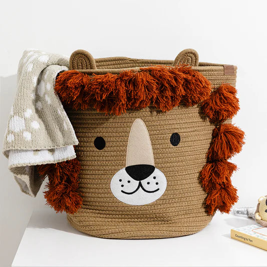 Living Textiles Cotton Rope Animal Hamper Lion