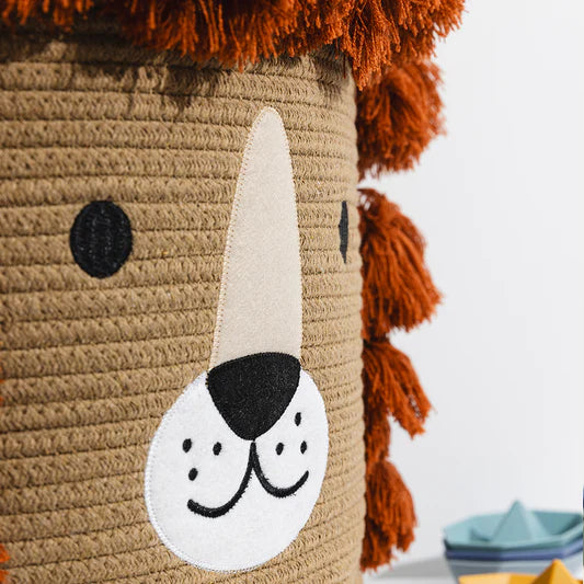 Living Textiles Cotton Rope Animal Hamper Lion