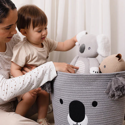 Living Textiles Cotton Rope Animal Hamper Koala