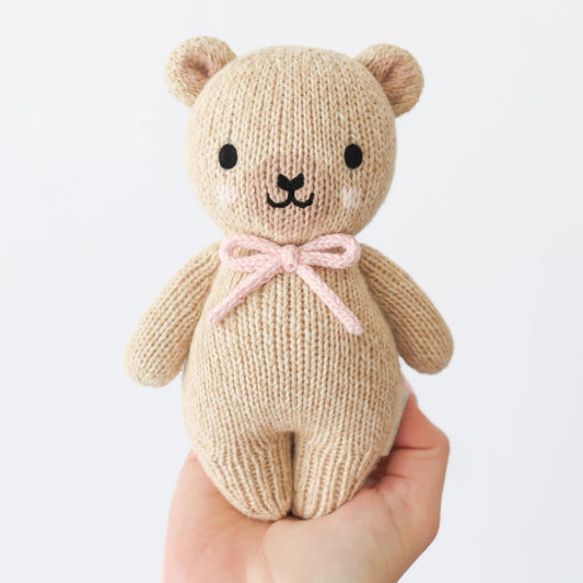 Cuddle + Kind Baby Honey Bear Blush Bow