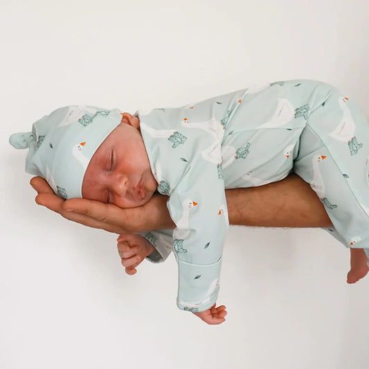 Blossom & Pear Cotton Growsuit Puddle Duck