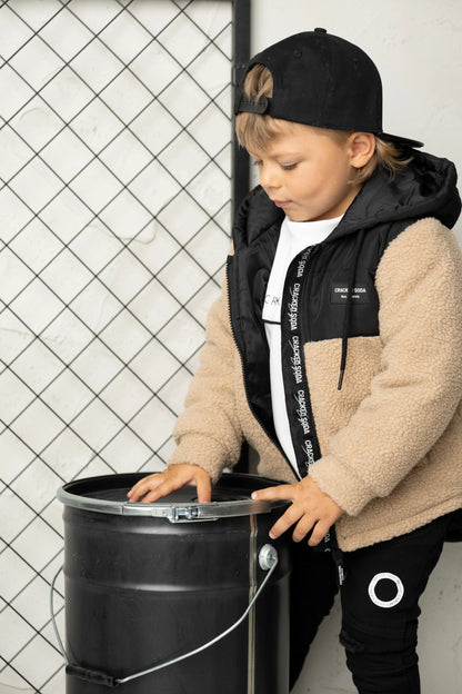 Cracked Soda Theodore Textured Puff Jacket Truffle