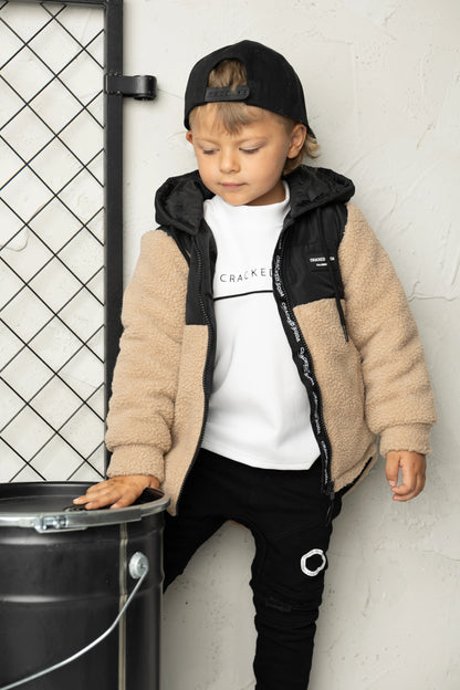 Cracked Soda Theodore Textured Puff Jacket Truffle