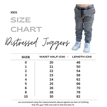 Winter + Raven Distressed Denim Jogger Jeans