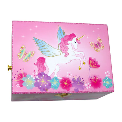 Pink Poppy Unicorn Rainbow Luxury Music Box