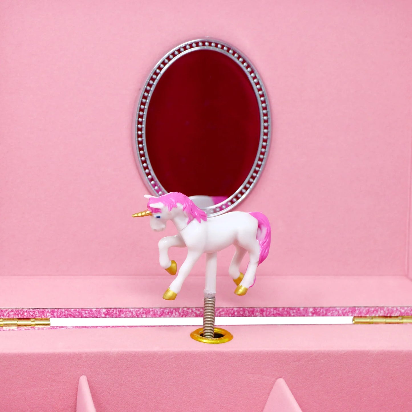 Pink Poppy Unicorn Rainbow Luxury Music Box
