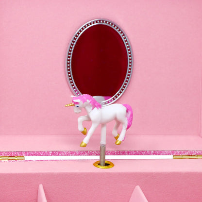 Pink Poppy Unicorn Rainbow Luxury Music Box