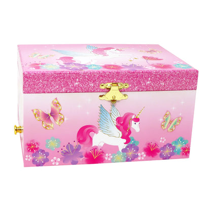 Pink Poppy Unicorn Rainbow Luxury Music Box