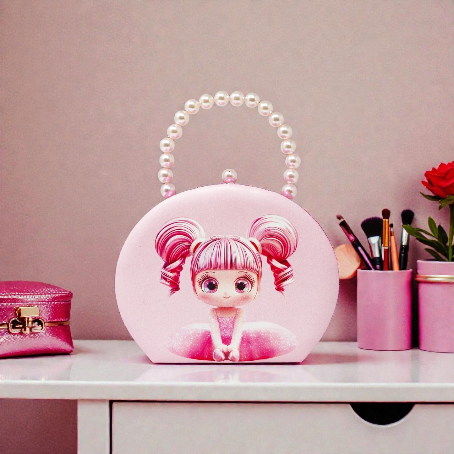 Pink Poppy Ballerina Sparkle Jewellery Box Bag