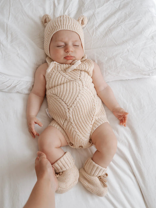 Ziggy Lou Romper Biscotti Fleck