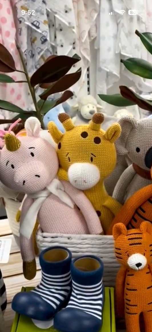 ES Kids Eco Knitted Giraffe Rattle