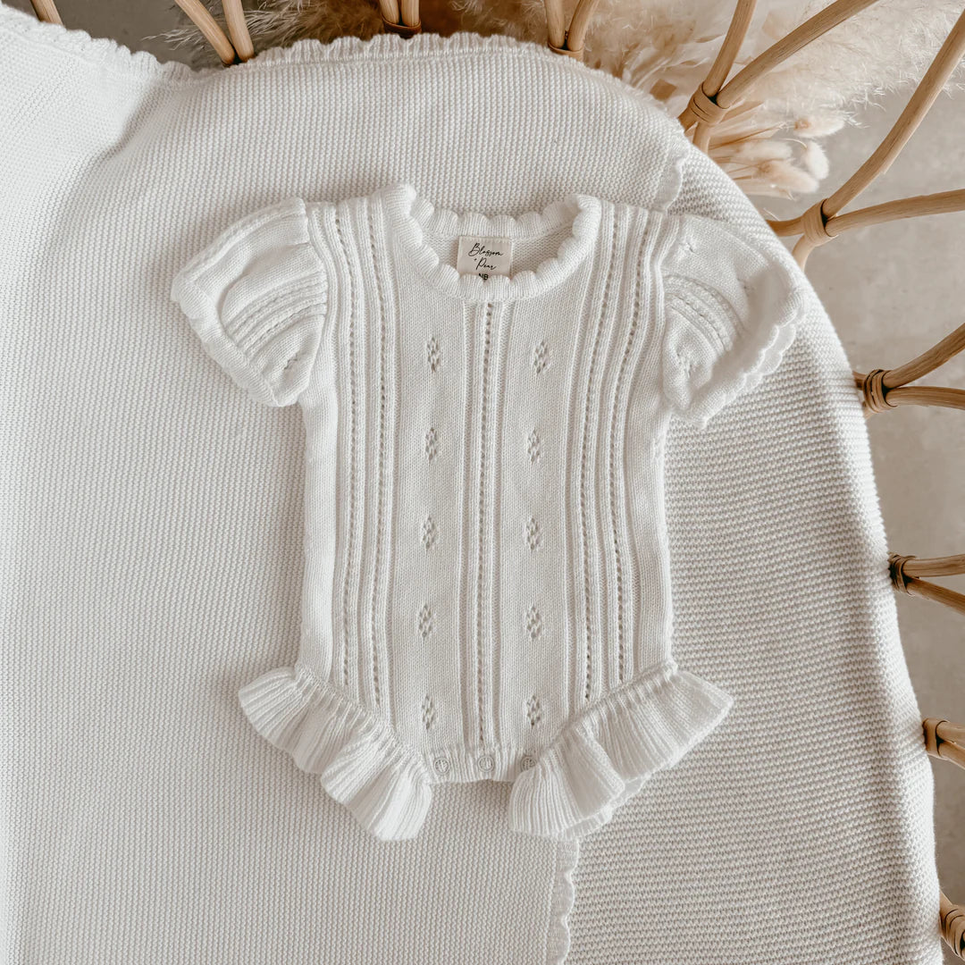 Blossom & Pear Margot Knit Romper Milk