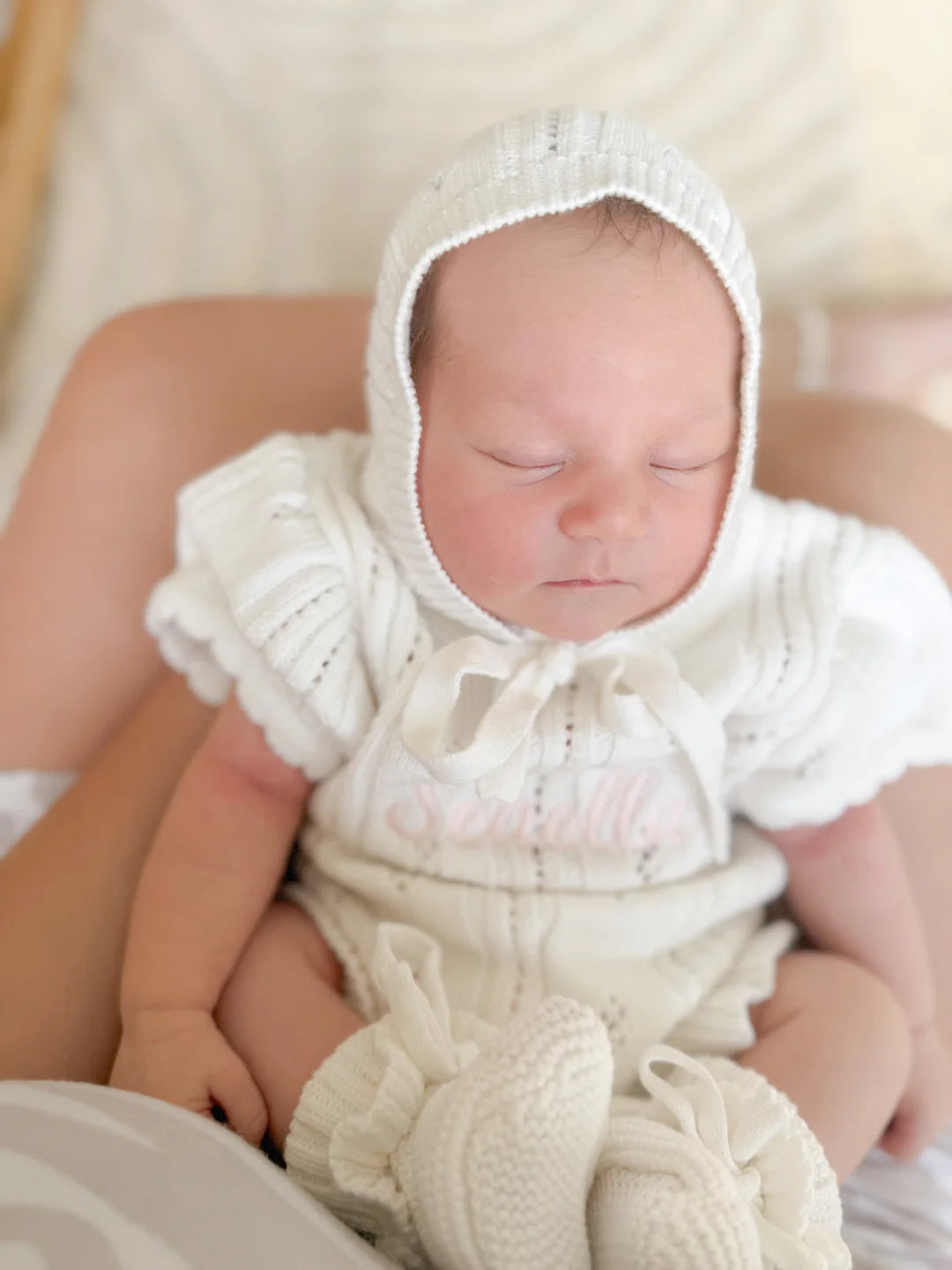 Blossom & Pear Margot Knit Romper Milk
