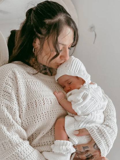 Blossom & Pear Margot Knit Romper Milk