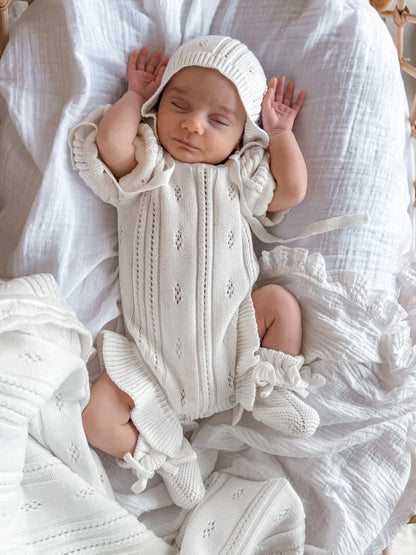 Blossom & Pear Margot Knit Romper Milk