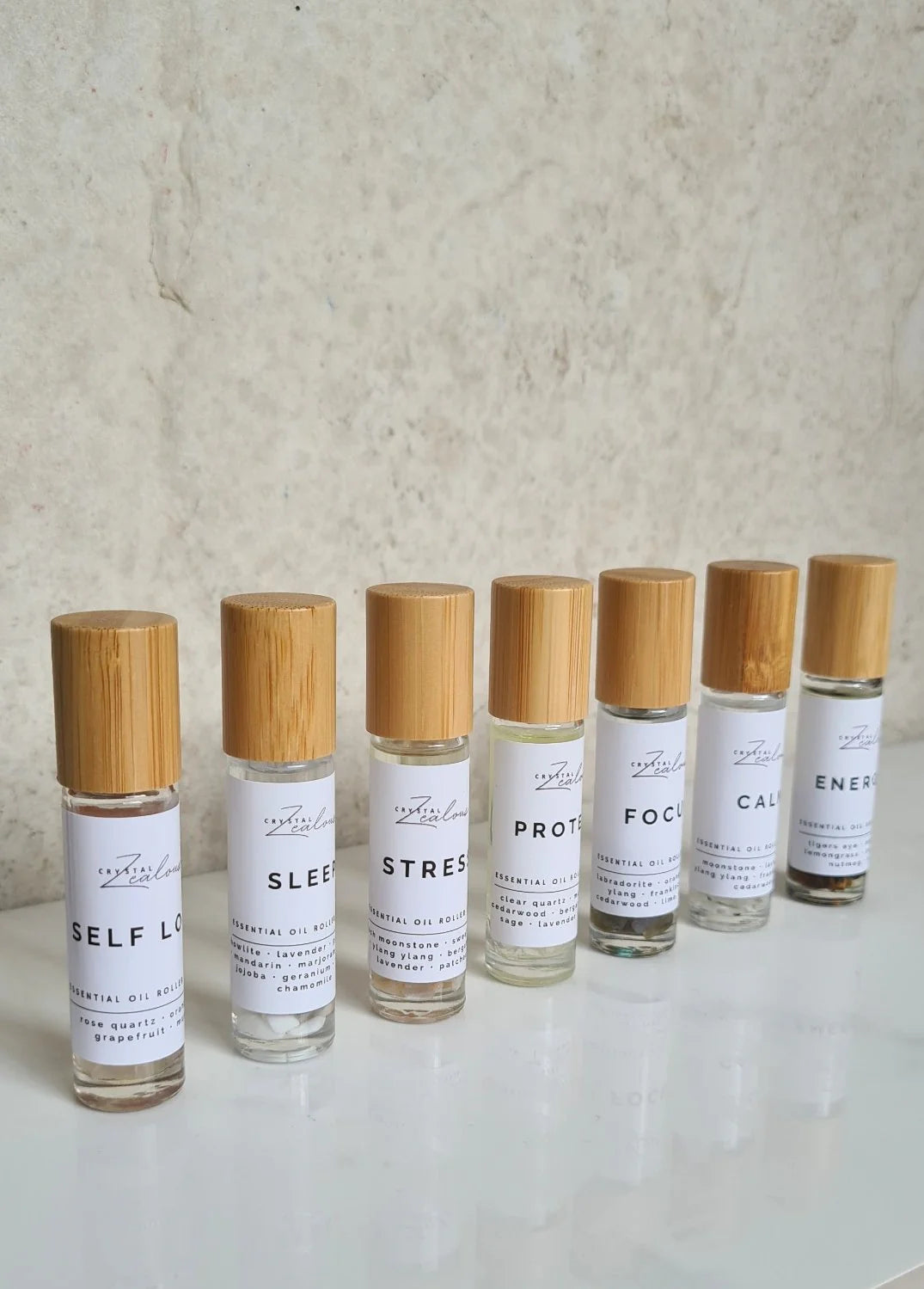 Zealous & Co Self Love Essential Oil Crystal Roller Adult