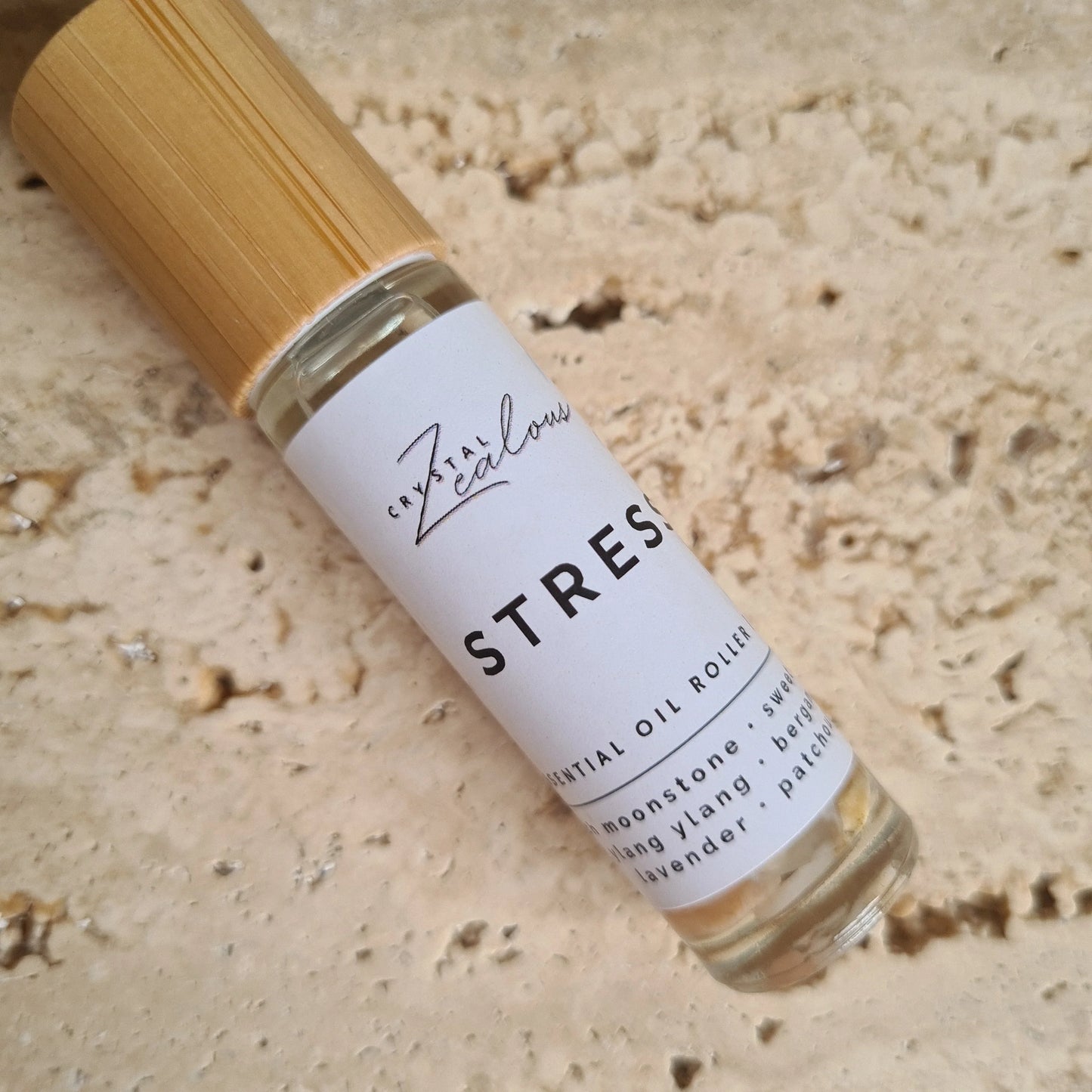 Zealous & Co Stress Essential Oil Crystal Roller Adult