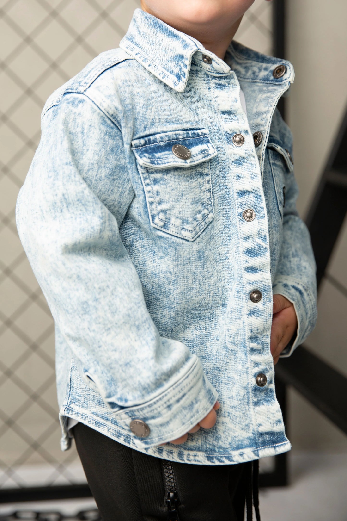 Cracked Soda JJ Denim Shirt Jacket Blue