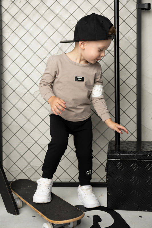 Cracked Soda Theodore 2 Piece Tee & Leggings Set Truffle