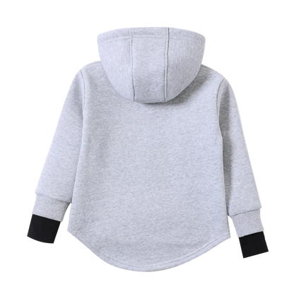 Cracked Soda Nova Detailed Hoodie Grey Marle