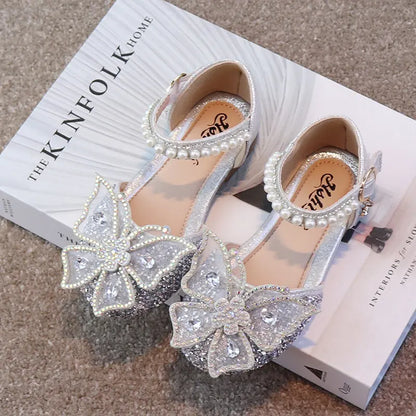 Silver Sequin Butterfly Princess Shoes