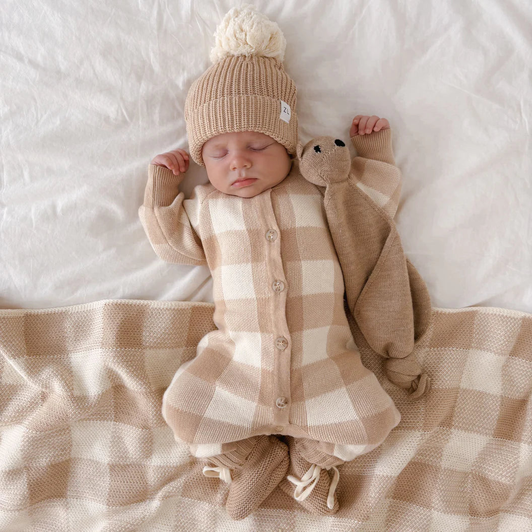 Ziggy Lou Classic Knit Romper Gingham