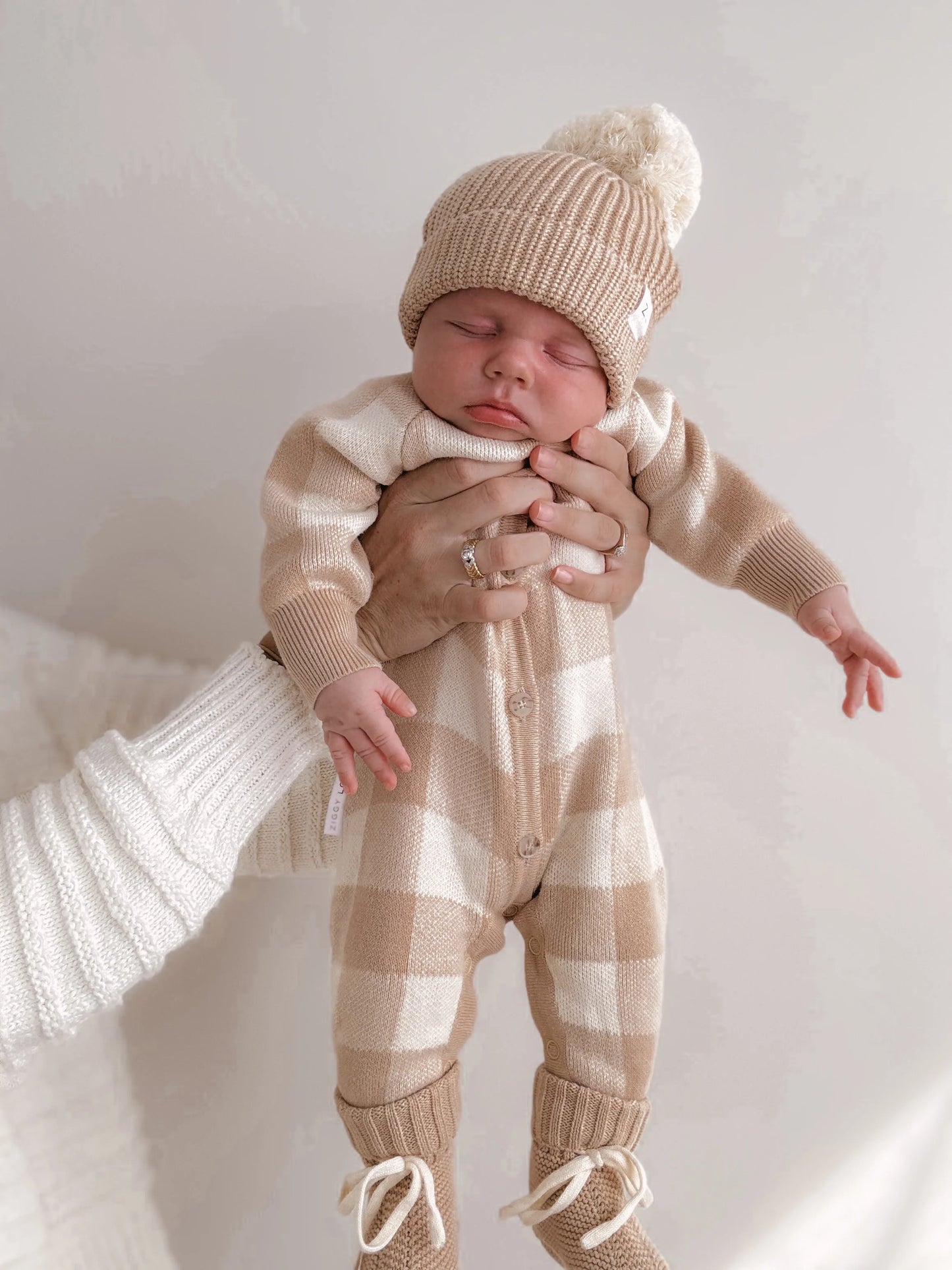Ziggy Lou Classic Knit Romper Gingham