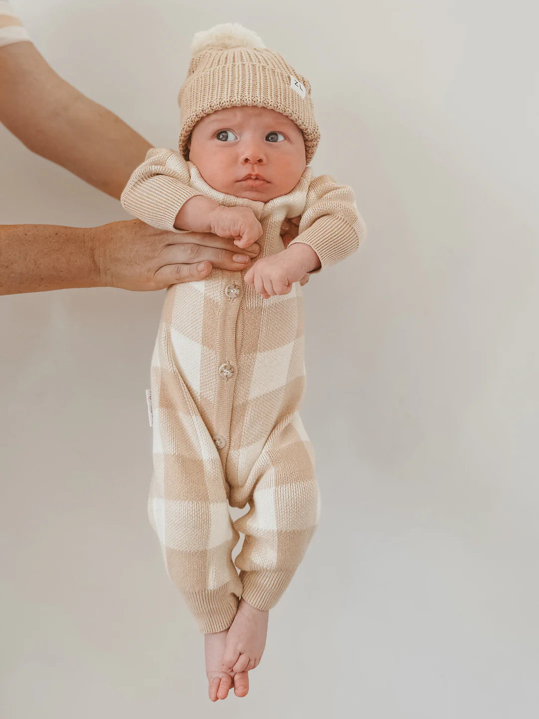 Ziggy Lou Classic Knit Romper Gingham