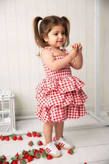 Cracked Soda Berry Bliss Ruched Dress