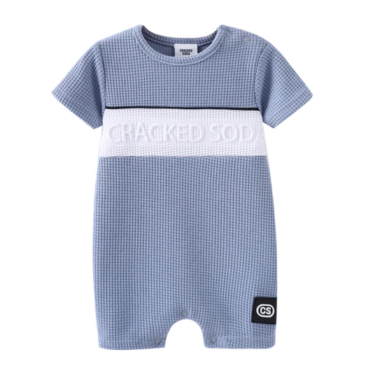 Cracked Soda Xavier Summer Romper Dusty Blue