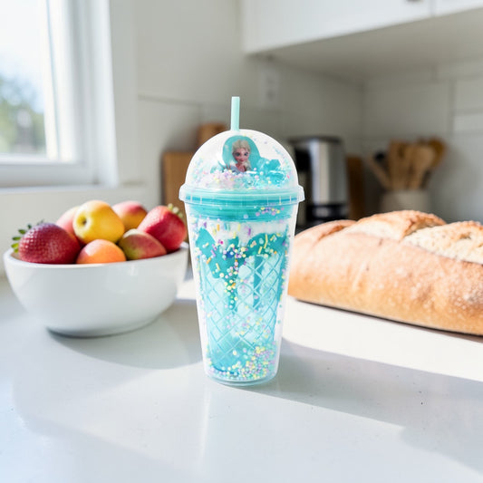 Pink Poppy Disney Frozen Drinking Cup Blue Dome
