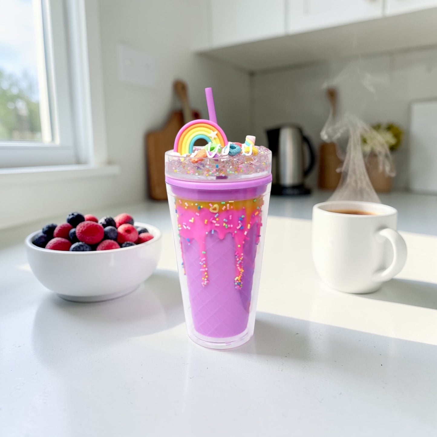 Pink Poppy Candy Drinking Cup Lilac