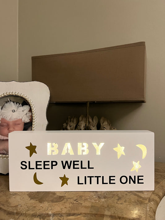 Sleep Well Little One LED Sign