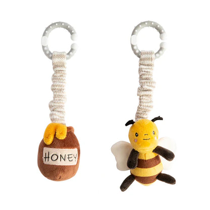 Living Textiles 2pk Stroller Toys Bee & Honey
