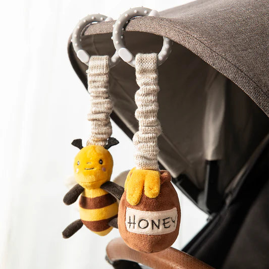 Living Textiles 2pk Stroller Toys Bee & Honey