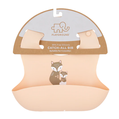 Living Textiles Silicone Bib Fox Blush