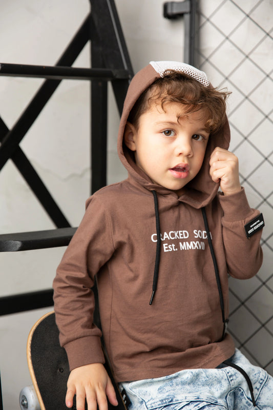 Cracked Soda Charlie Mesh Hooded Long Sleeve Coco