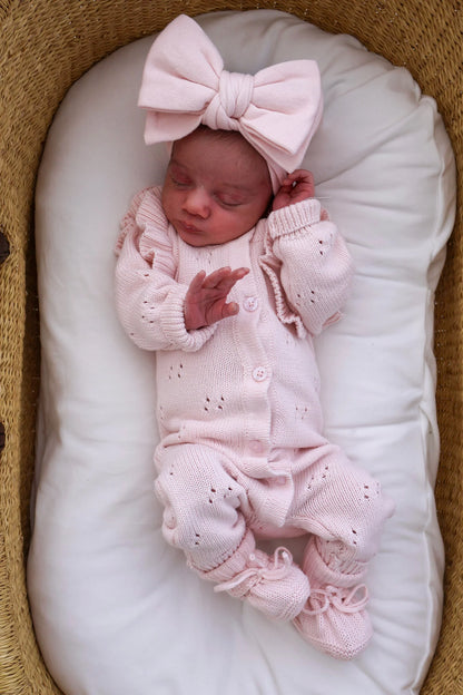 Petite + Co Long Pointelle Flutter Romper