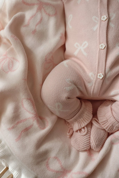 Petite + Co Frill Booties Baby Pink