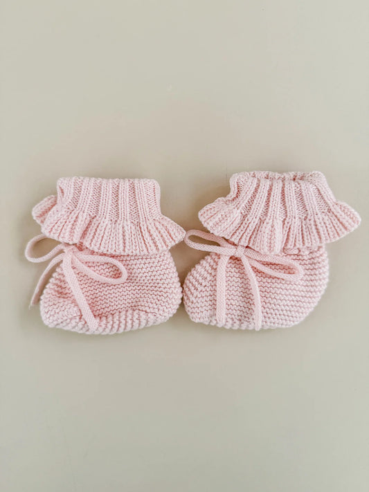 Petite + Co Frill Booties Baby Pink