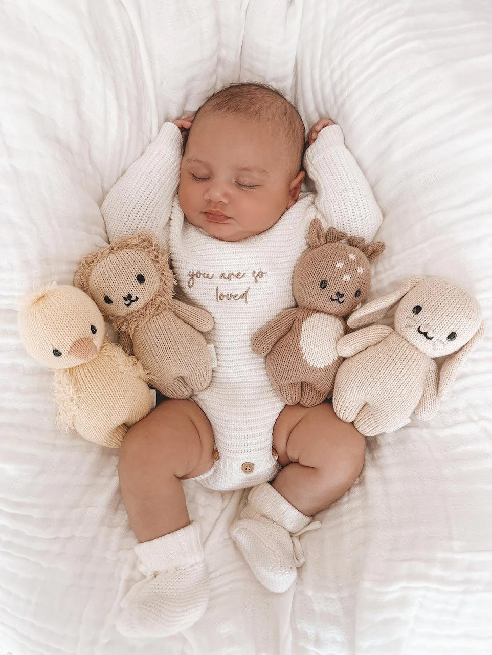 Petite + Co ‘You Are So Loved’ Classic Romper Milk