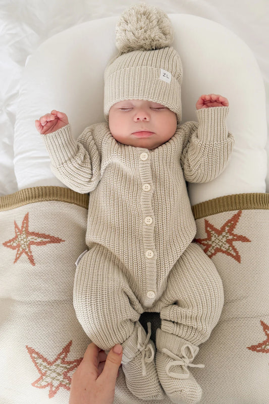 Ziggy Lou Classic Knit Romper Moss