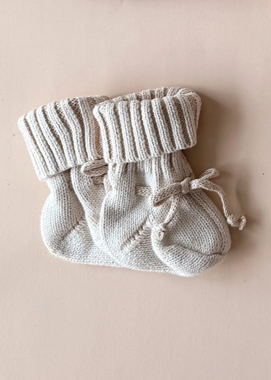 Freckles The Label Chunky Cotton Booties Oat