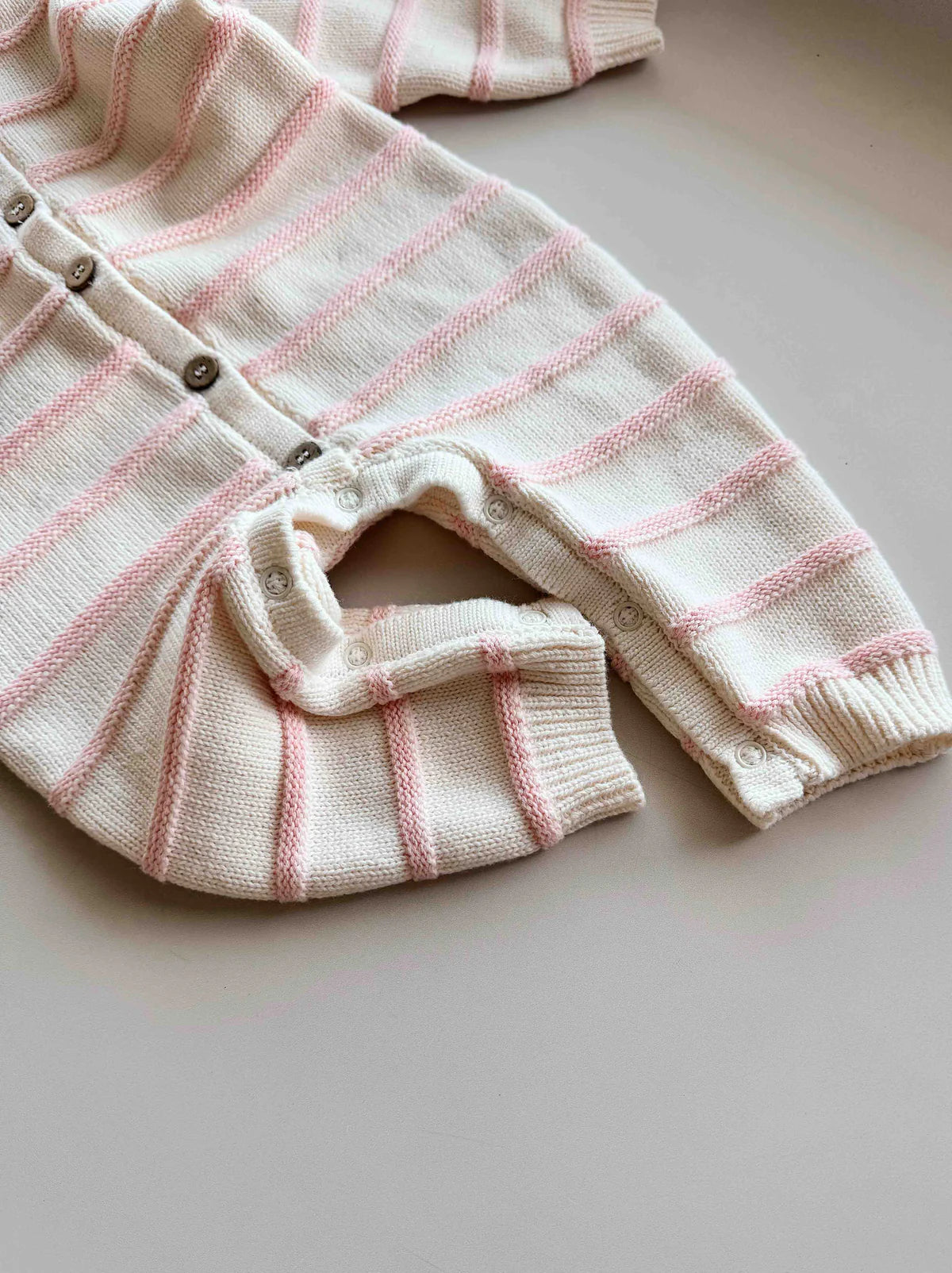 Freckles The Label Raised Stripe Full Romper Sweetpea
