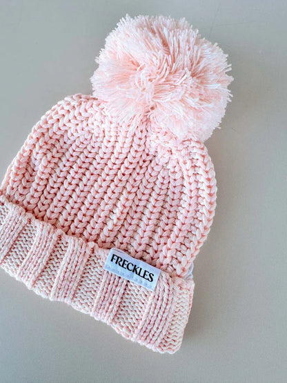 Freckles The Label Chunky Cotton Beanie Sweetpea