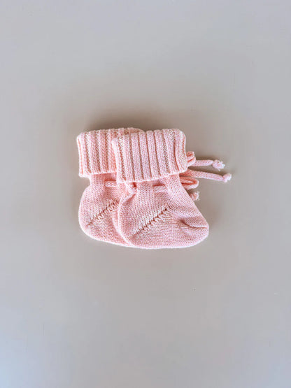 Freckles The Label Chunky Cotton Booties Sweetpea