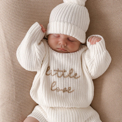 Blossom & Pear 'Little Love' Mini Knit Sweater Milk